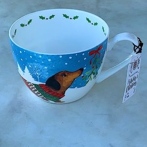 PORTOBELLO BY DESIGN CHRISTMAS BEAGLE SWEATER MITTENS ENGLAND PORCELAIN